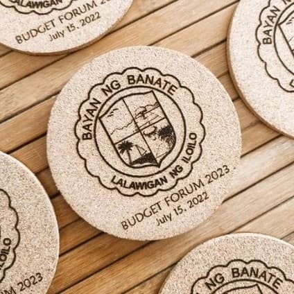 Laser Engraved Personalized Cork Coaster